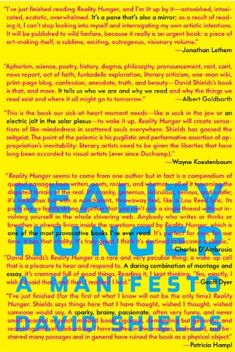 The cover of Reality Hunger: A Manifesto