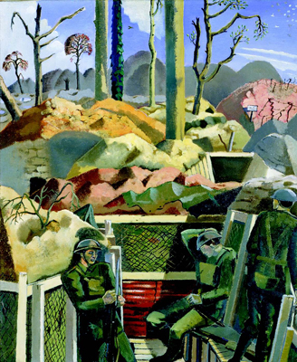 Paul Nash, Spring in the Trenches, Ridge Wood, 1917, 1918, oil on canvas.