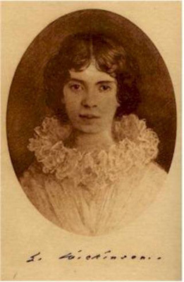 Retouched photograph of Emily Dickinson, ca. 1897