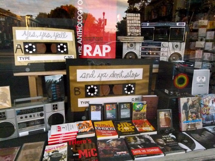 The Anthology of Rap display at Toronto's Type books.