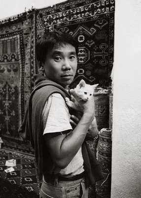 Young Haruki Murakami, via Writers and Kitties