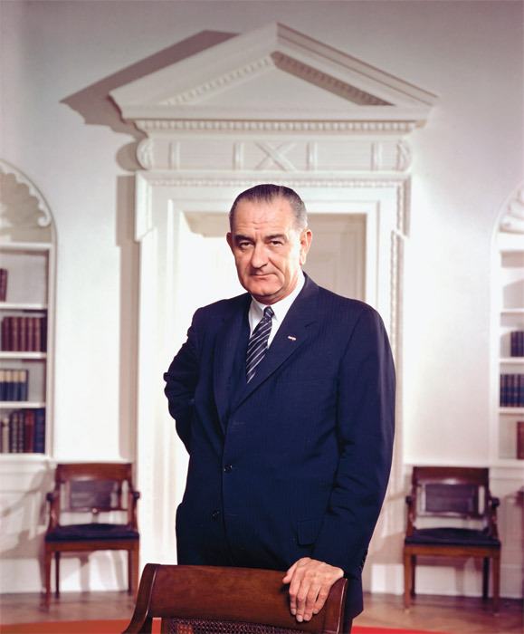 Presidential portrait of Lyndon B. Johnson, 1964.