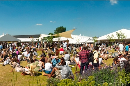 A scene from the Hay Festival