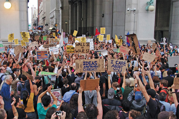 Occupy Wall Street’s march against police brutality, New York City, September 30, 2011.