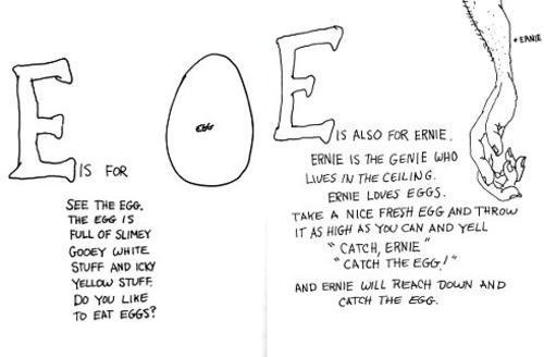 The Letter "e," from Shel Silverstein's "Uncle Shelby's ABZ Book."
