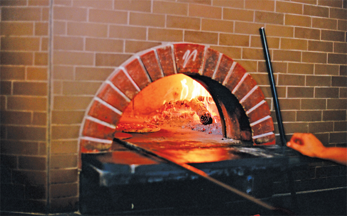 The pizza oven at Delancey restaurant in Seattle.