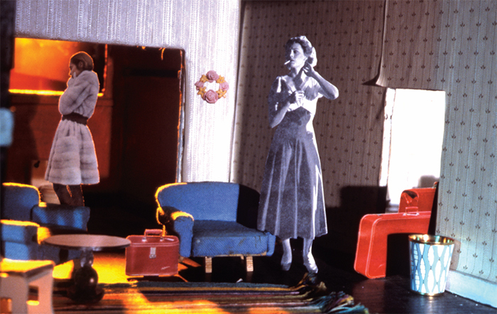 Laurie Simmons, Study for Longhouse (Red Suitcase), 2003, C-print, 27 1/2 × 40".