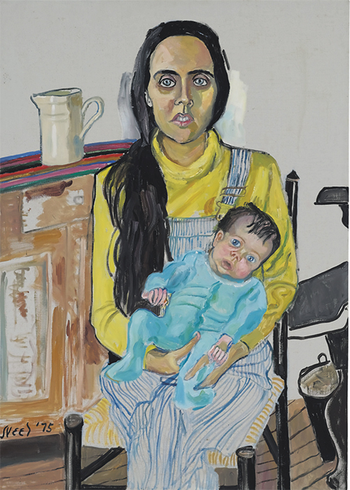 Alice Neel, Ginny and Elizabeth, 1975, oil on canvas, 42 × 30".
