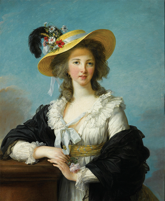 Elisabeth Louise Vigée Le Brun, The Duchesse de Polignac in a Straw Hat, 1782, oil on canvas, 36 3/8 × 28 7/8".