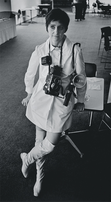 Diane Arbus at the Museum of Modern Art, New York, 1967. © Dan Budnick.