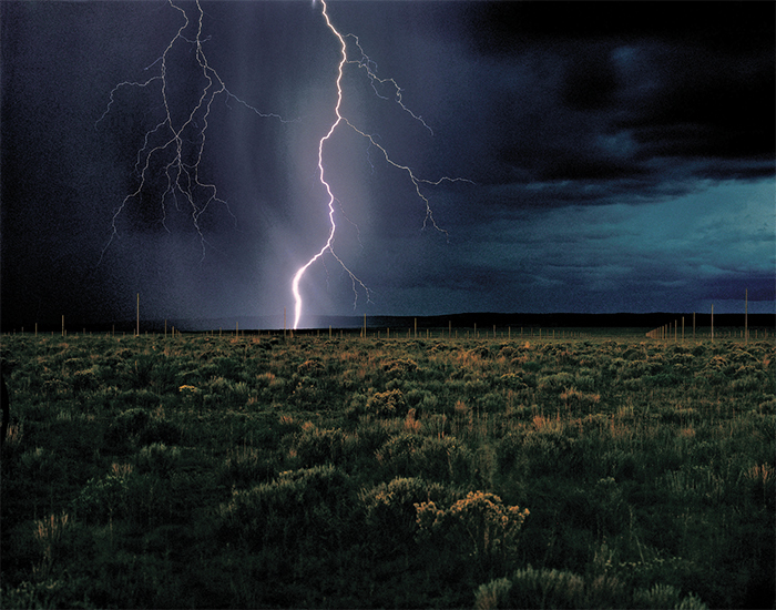 Walter De Maria, The Lightning Field, 1977. John Cliett, © Dia Art Foundation.