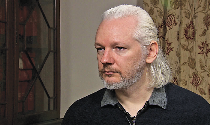Julian Assange, 2015. Democracy Now!