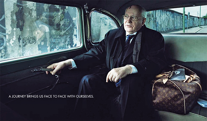 Louis Vuitton advertisement, 2008. Mikhail Gorbachev.