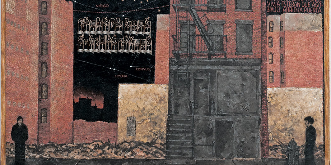 Martin Wong, Stanton Near Forsyth Street, 1983, acrylic on canvas, 48 × 64". Courtesy the Estate of Martin Wong and P·P·O·W, New York