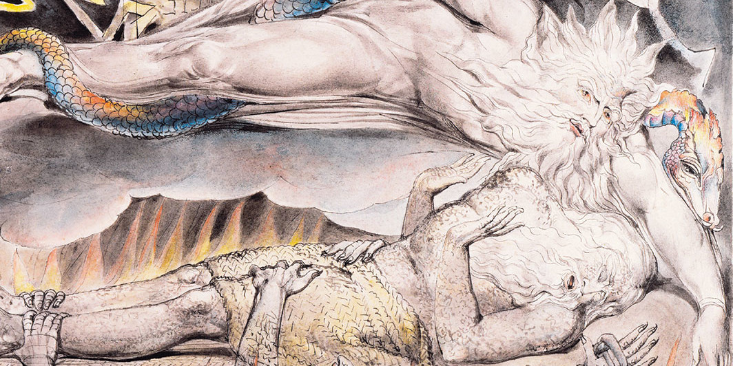 William Blake, Job’s Evil Dreams (detail), ca. 1805–10, pen, ink, wash, watercolor, and graphite on paper, 9 1⁄2 × 11 3⁄8".