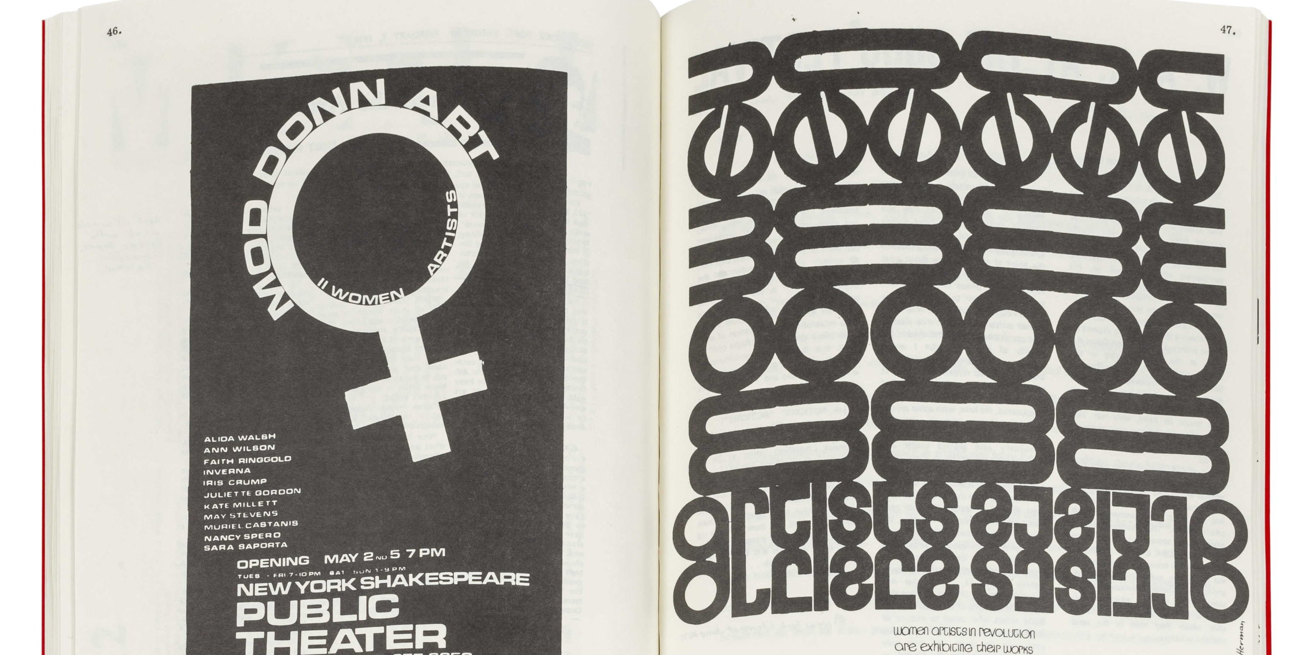 Spread from A Documentary HerStory of Women Artists in Revolution.