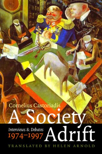 The cover of A Society Adrift: Interviews and Debates, 1974-1997