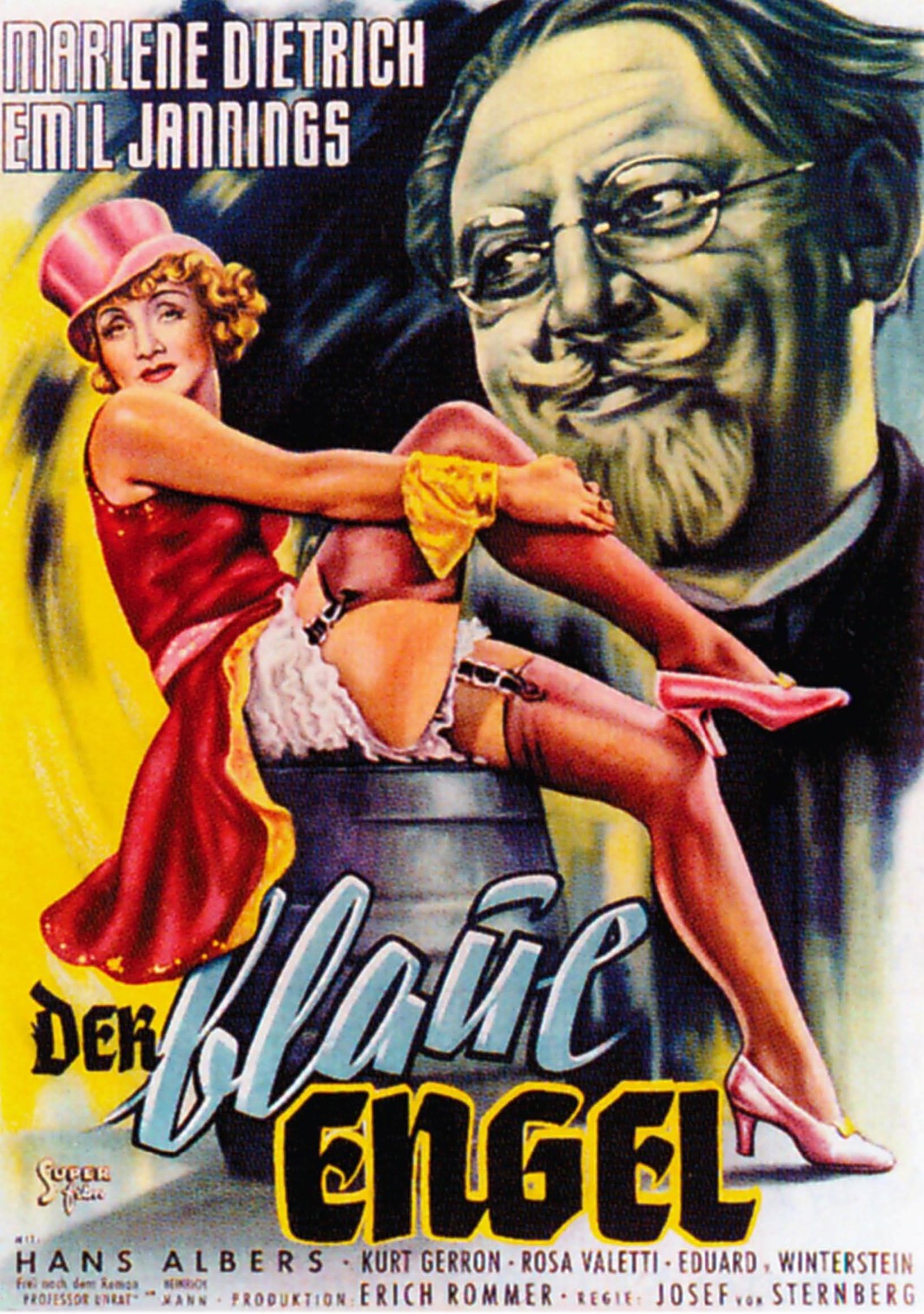 Poster for Der Blaue Engel (The Blue Angel), directed by Josef von Sternberg, 1930.