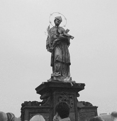 Statue of John of Nepomuk on Prague’s Charles Bridge.