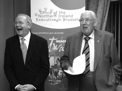 Northern Ireland’s deputy first minister, Martin McGuinness, and first minister, Ian Paisley, in Brussels, January 10, 2008.