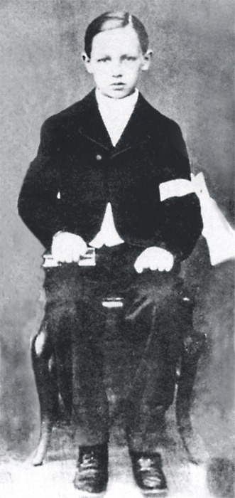 Arthur Rimbaud on the day of his First Communion, 1866.