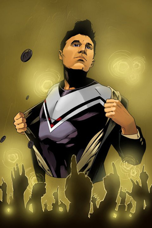 Morrissey, super-hero: a still from a potential comic book series based on the Smiths frontman.