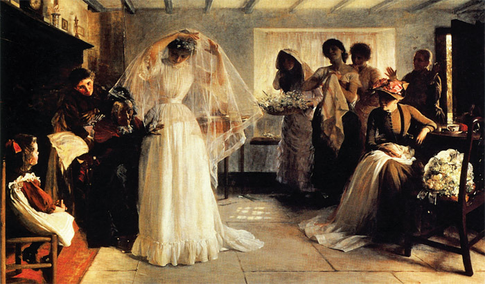 John H. F. Bacon, The Wedding Morning, 1892, oil on canvas.