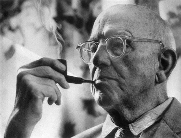 PG Wodehouse, with pipe.