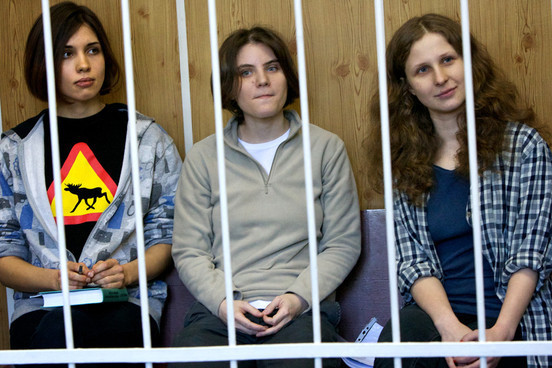Members of the imprisoned Russian punk band Pussy Riot