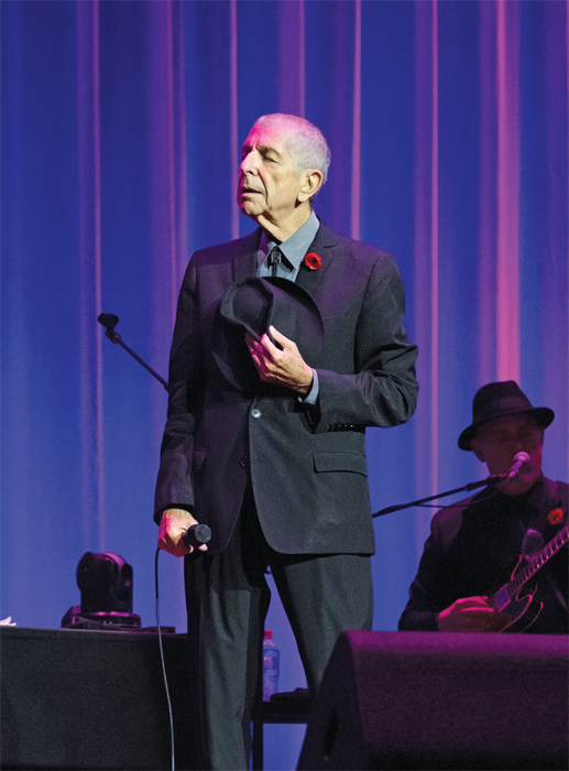 Leonard Cohen performing in 2013.