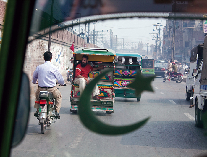 A street in Lahore, Pakistan, 2011.