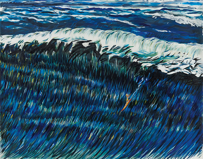 Raymond Pettibon, No Title (Deeper Above All), 2011, ink, gouache, and pen on paper, 69 1/2 × 84 1/2."