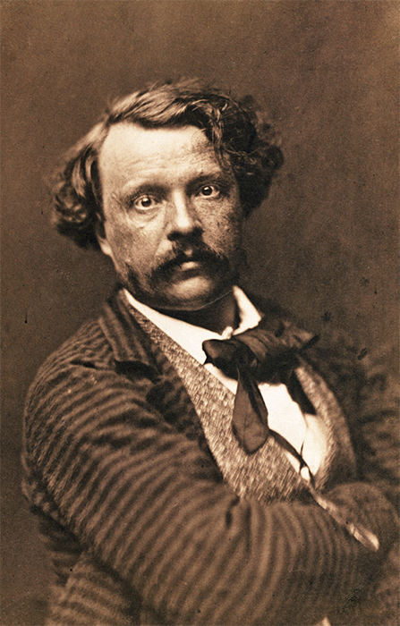 Félix Nadar, self-portrait, ca. 1855, salted paper print, 8 1/8 × 6 3/4".