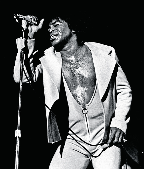 James Brown performing in Hamburg, Germany, 1973.