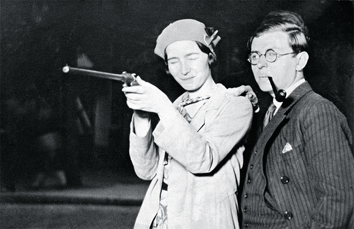 Simone de Beauvoir and Jean-Paul Sartre at the Porte d’Orléans fairground, Paris, 1929.