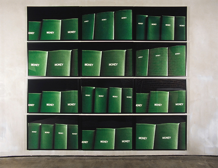 Mickey Smith, Collocation No. 1 (Money), 2005, twelve ink-jet prints, each 30 × 46". Courtesy the artist and Invisible-Exports.