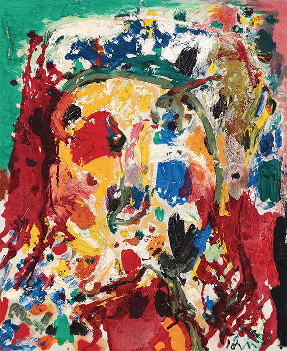 Asger Jorn, Rodt Lys (Red Light), 1960, oil on canvas, 25 5/8 × 21 1/4".