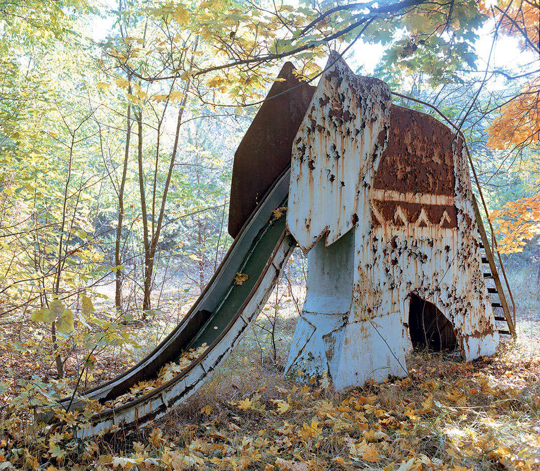 David McMillan’s photograph of an elephant slide, Pripyat, Ukraine, October 2002.