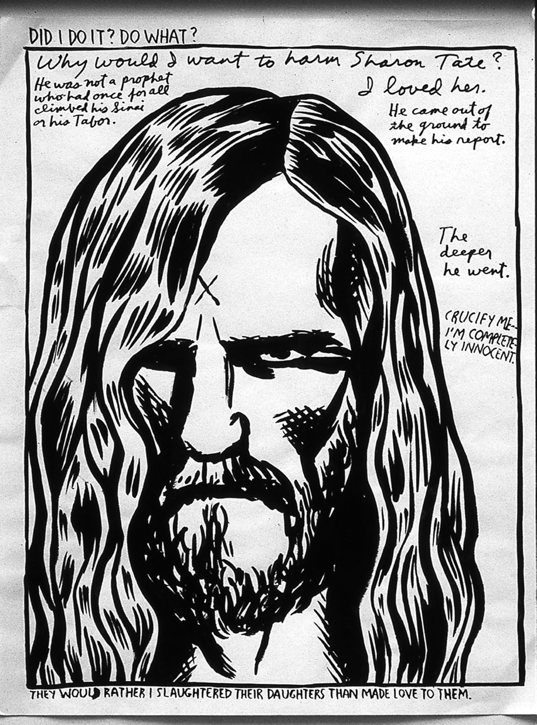 Raymond Pettibon, Untitled (Did I do...), 1987, pen and ink on paper, 14 × 11".