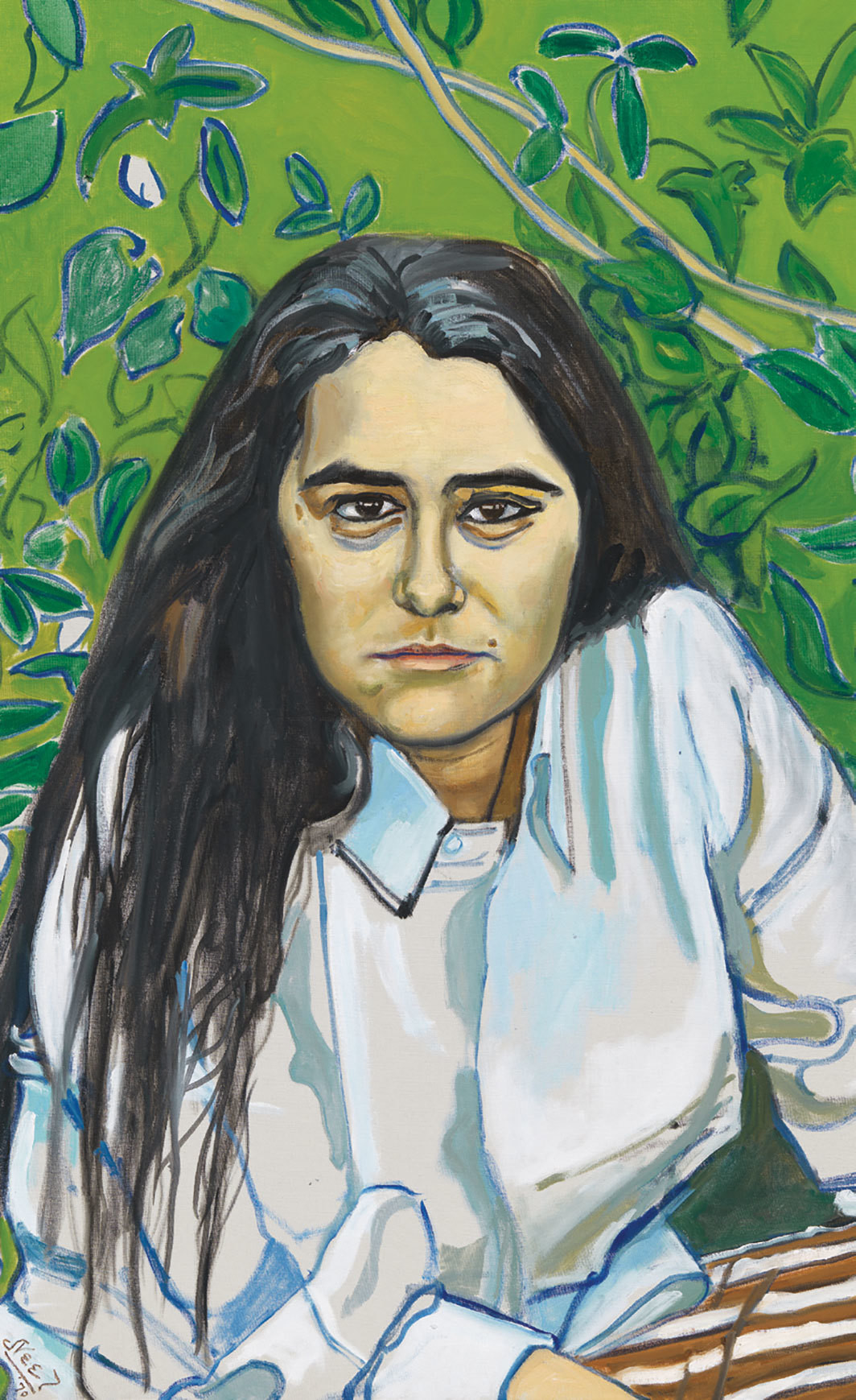 Alice Neel, Kate Millett (detail), 1970, acrylic on canvas, 39 3⁄4 × 28 1⁄2".