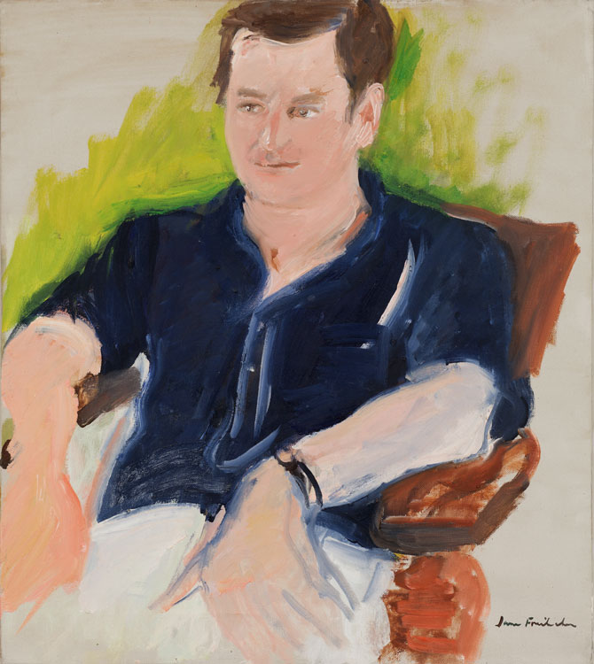 Portrait of John Ashbery, c.1968, oil on canvas, 20 ¼ x 18 inches. [All images courtesy Tibor de Nagy Gallery, New York ]