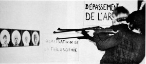 The Situationist exhibition and performance "Destruktion af RSG-6” at Galerie EXI, Denmark, 1963.