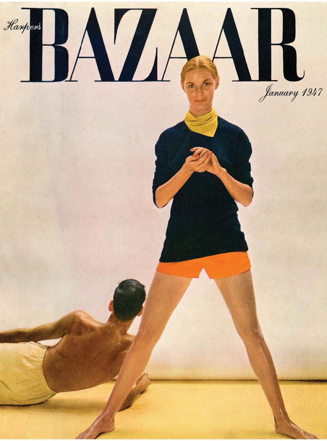 Richard Avedon’s cover image for Harper’s Bazaar, January 1947. © The Richard Avedon Foundation