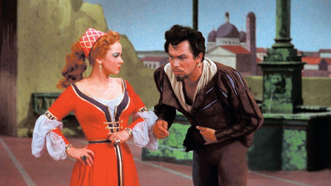 George Sidney, Kiss Me, Kate, 1953. Lilli Vanessi (Kathryn Grayson) and Fred Graham (Howard Keel). MGM