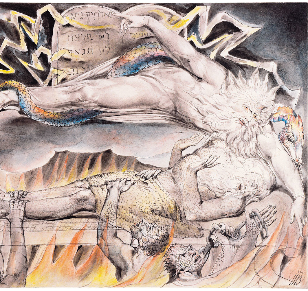 William Blake, Job’s Evil Dreams (detail), ca. 1805–10, pen, ink, wash, watercolor, and graphite on paper, 9 1⁄2 × 11 3⁄8".