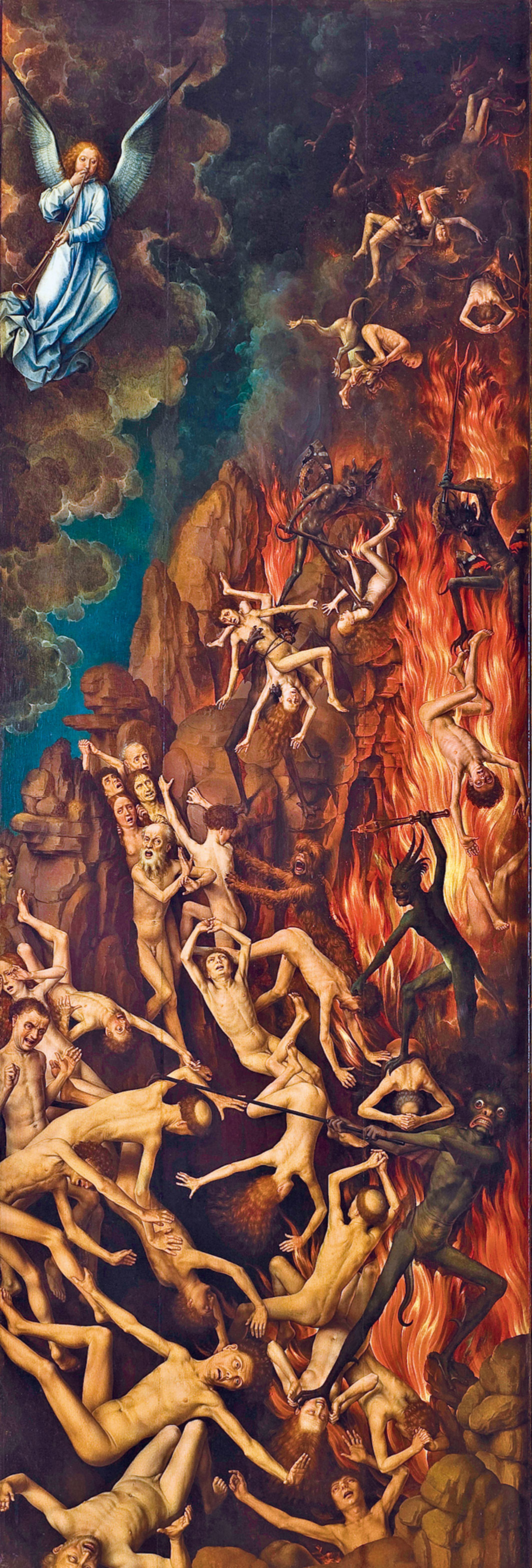 Hans Memling, The Last Judgment (detail), ca. 1467–73, triptych, oil on panel, this panel 88 1⁄4 × 28 3⁄4". National Museum Gdańsk