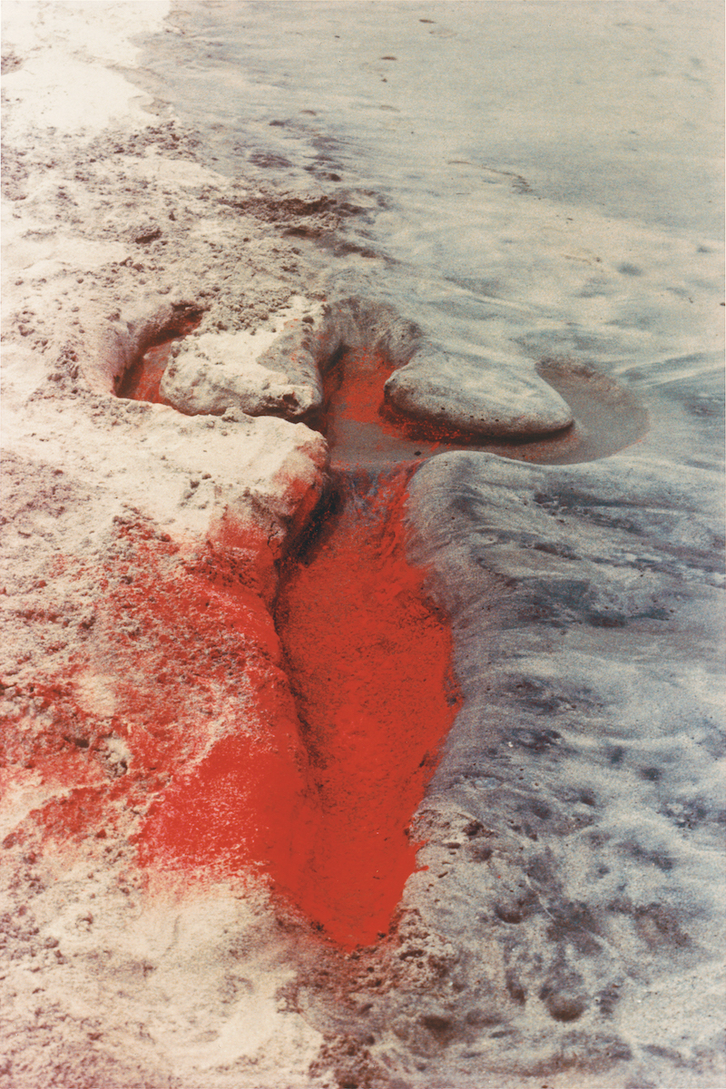 Ana Mendieta, Untitled: Silueta Series, Mexico (detail), 1976/1991, silver dye-bleach print, framed 24 ¼ × 18 ¼". From the series "Silueta Works in Mexico," 1973–77.