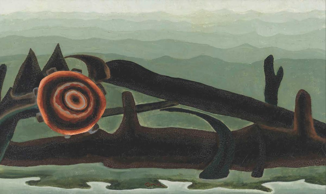 Arthur Dove, Ferry Boat Wreck, 1931, oil on canvas, 18 × 30".