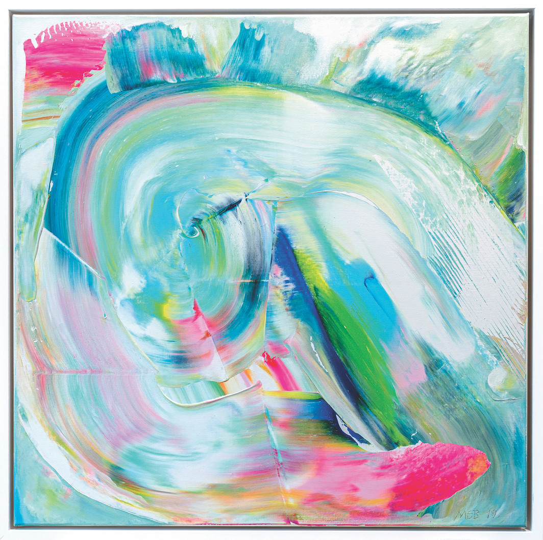 Marit Geraldine Bostad, Birth, 2019, acrylic on canvas, 33 1/2 x 22 1/2".