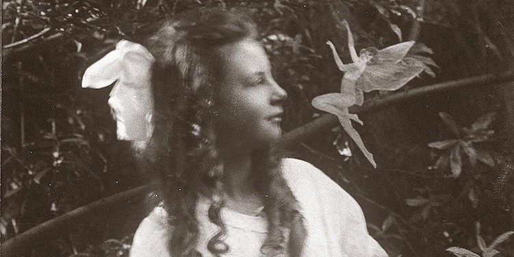 Frances Griffiths and Elsie Wright's "leaping fairy" photograph, 1920.